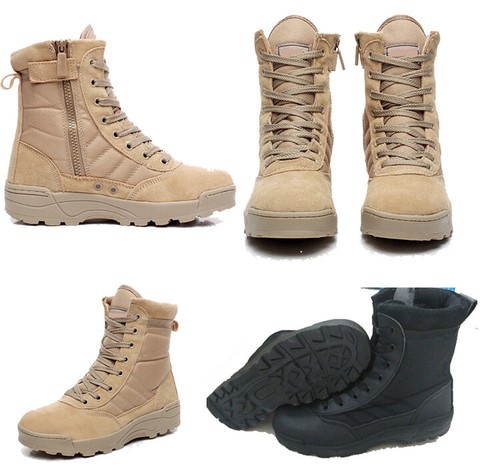 Men tactical boots zipper - men's,