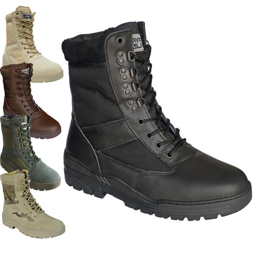 Leather combat boots patrol - boots,